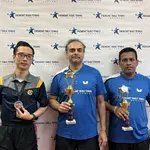 Open Singles (left to right): Yuyang Ying-3rd, Shashin Shodhan-1st, Rohan Sirisena Manamendra Gedara-2nd