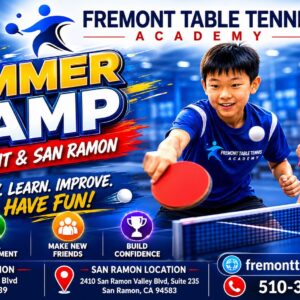 Summer Ping Pong Camps in Fremont and San Ramon