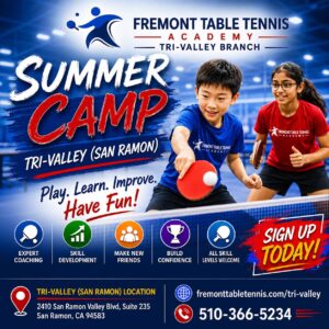 Tri-Valley Ping-Pong Summer Camps in San Ramon