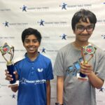 Arvind Kalyan (left) wins 1st and Yashaswi Pasumarthi (right) wins 2nd place in Under 100!