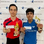 Yuyang won 1st and Rohan 2nd in Open Singles!