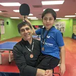 Arsalan and son Ali played well and won 3rd in open doubles!