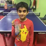 Sanjay played his first tournament and almost won a match!
