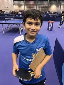 Atharva moments after his first medal!