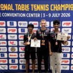 Raghav Bikkina and Siddanth Gogikari with coach and bronze medals