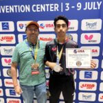 Anchit Nayak with his silver and proud father Anish
